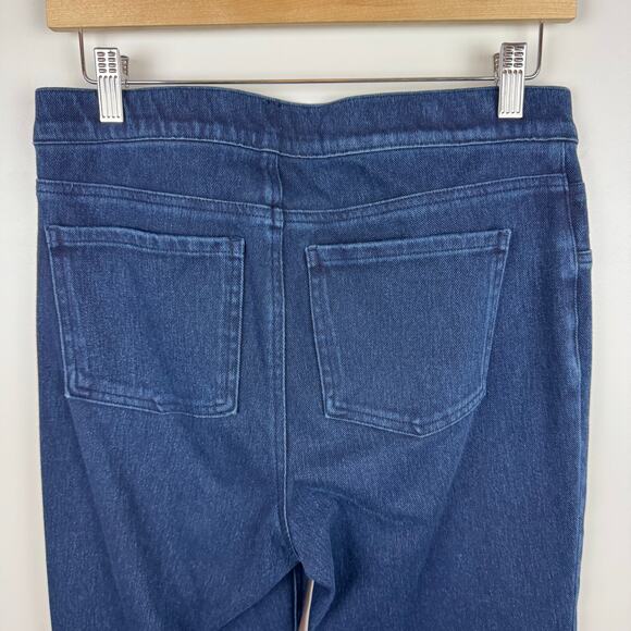 Spanx Womens Jean-ish Pull On Ankle Leggings Twilight Rinse Sz L | Stretch Denim - Picture 5 of 16